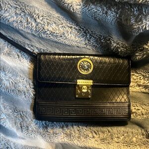 Versace Black and Gold Wrwith Greek Key Design
